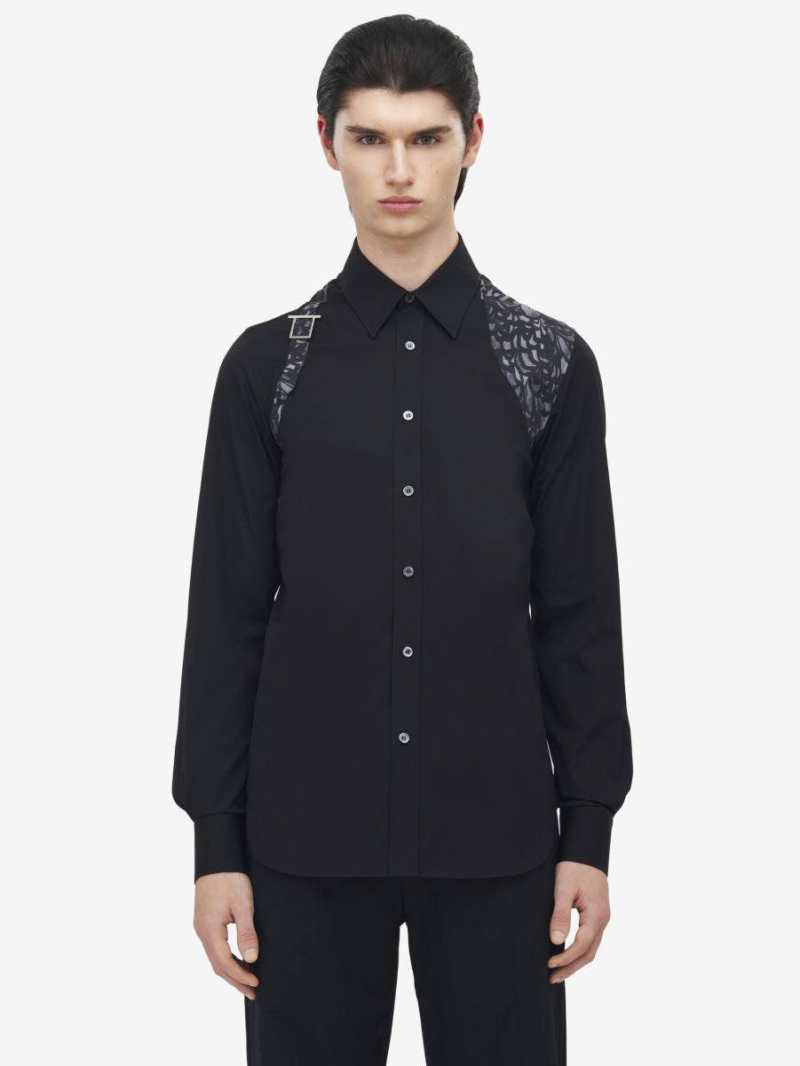 ALEXANDER MCQUEEN - Feather Print Harness Shirt - Item 839286QNAAX1000